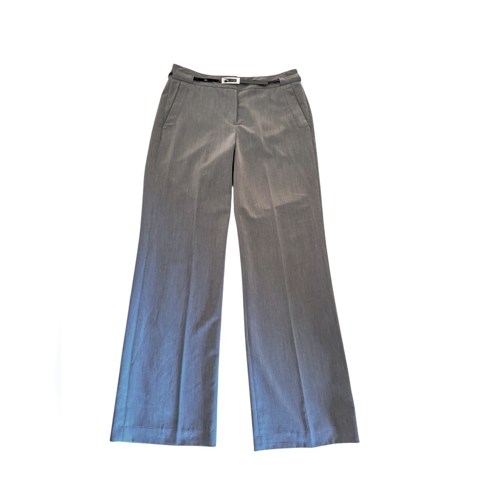 Sandro Women’s Straight Leg Gray High Rise Preppy Tailored Trousers Size 8